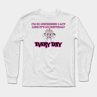 Depressed Cake Long Sleeve T-Shirt